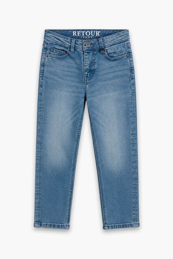 Boy Branded Straight fit Denim Pant - M/BLUE