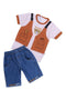 Boys Graphic 2-Piece Suit A-204 - Brown