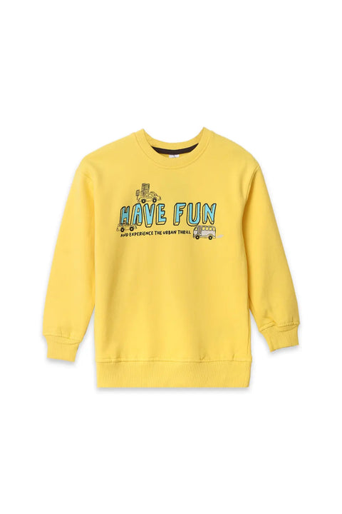 Boys Branded Graphic Sweatshirt - Yellow