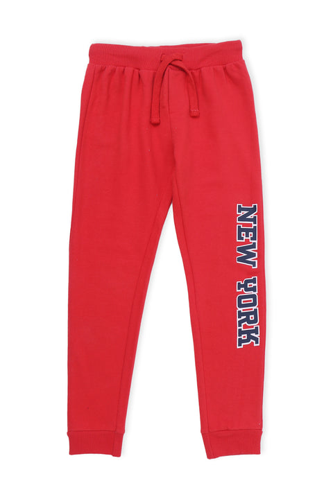 Boys Branded Graphic Trouser - Red