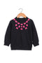Girls Graphic Butterfly Puff  Sweatshirt GS-12 - Black