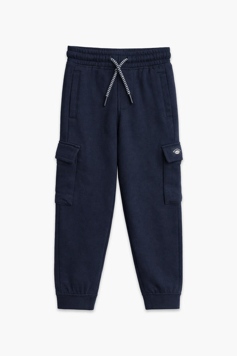 Boys Branded Cargo Fleece Trouser - Navy
