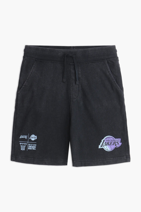 Men Branded Graphic Short - Blasted Black