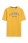 Men Branded Embroidered Tee - Mustard