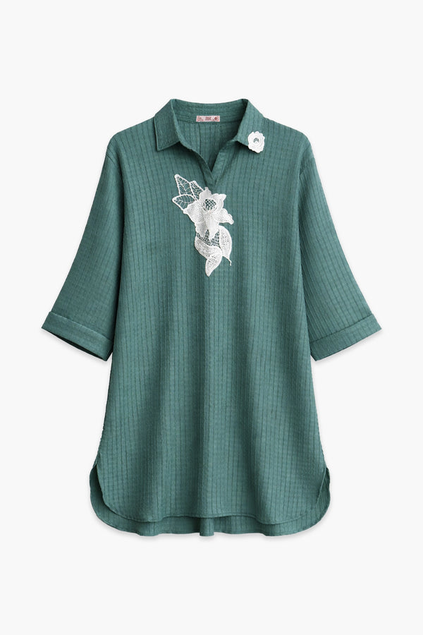 EMB CRINKLE SUIT