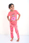 Girls Graphic Loungewear Suit GLSUIT10 - CoralPink