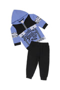 Boys Graphic 2-Piece Hoodie Suit 1206/7-A - Blue