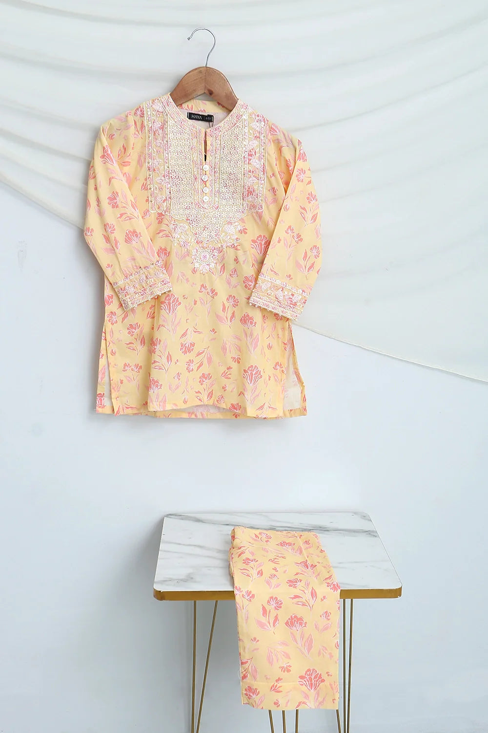 2 PIECE EMB LAWN SUIT