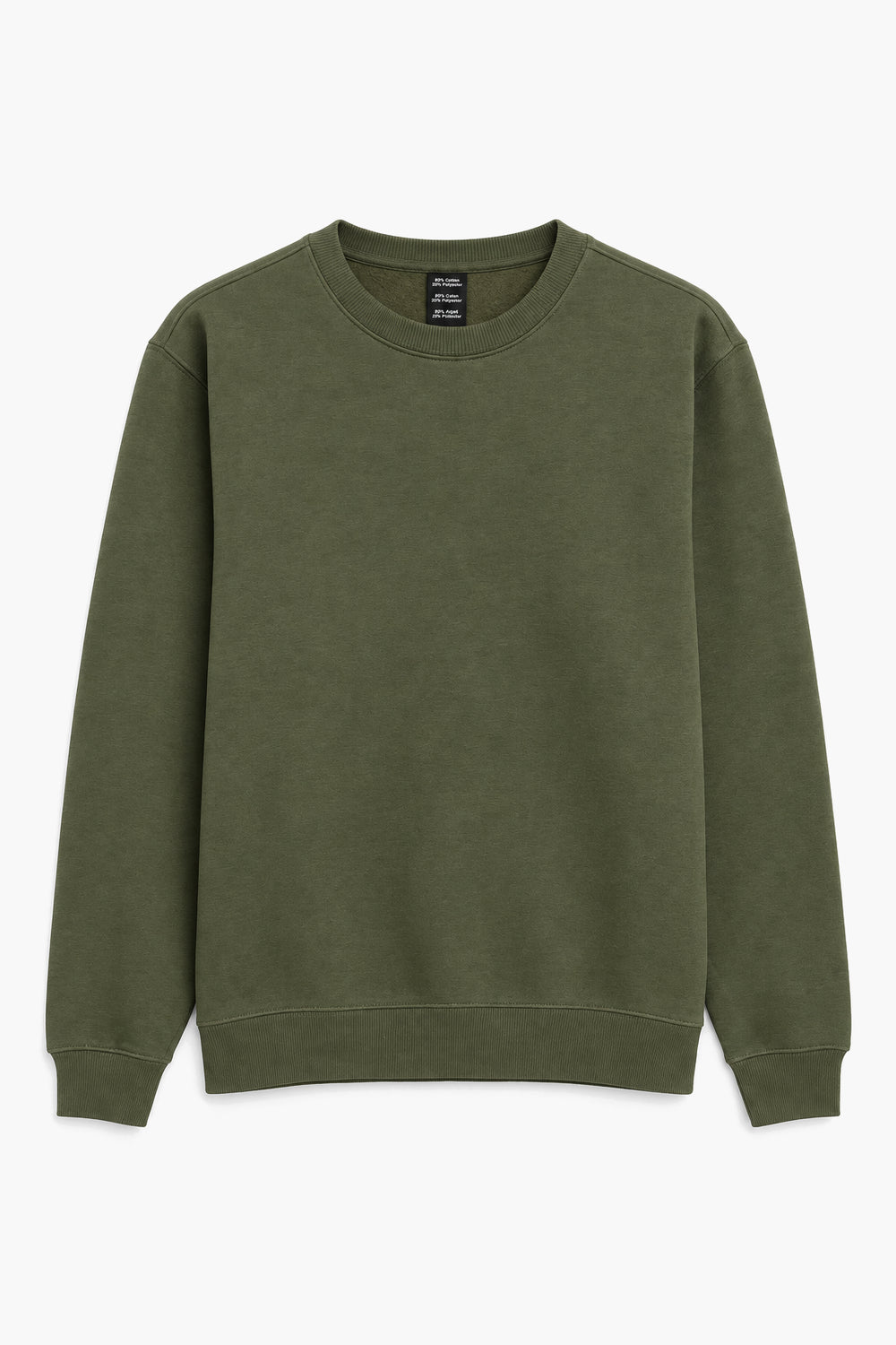 Men Branded Fleece Sweatshirt - Olive
