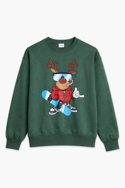 Boys Branded Graphic Sweatshirt - Green