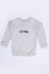 Boys Branded Embroidered Fleece Sweatshirt - Heather Grey