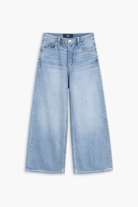 Women's Branded Wide Leg Jeans - L/Blue