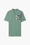 Men Branded Graphic Polo - Green