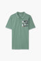 Men Branded Graphic Polo - Green