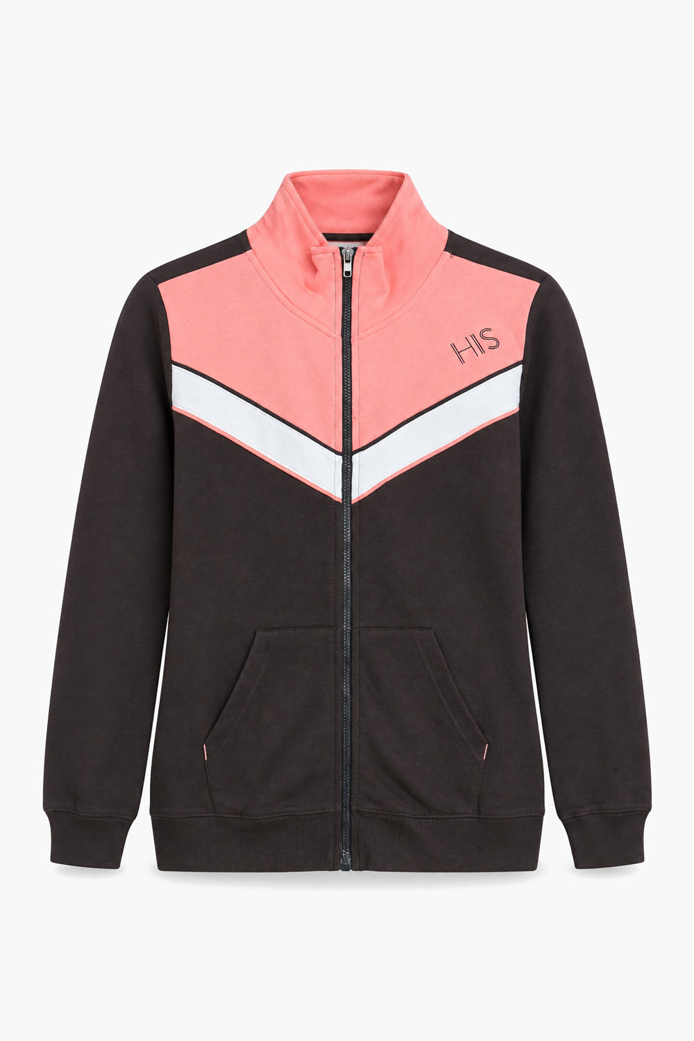 Women Branded Zipper - D/Grey