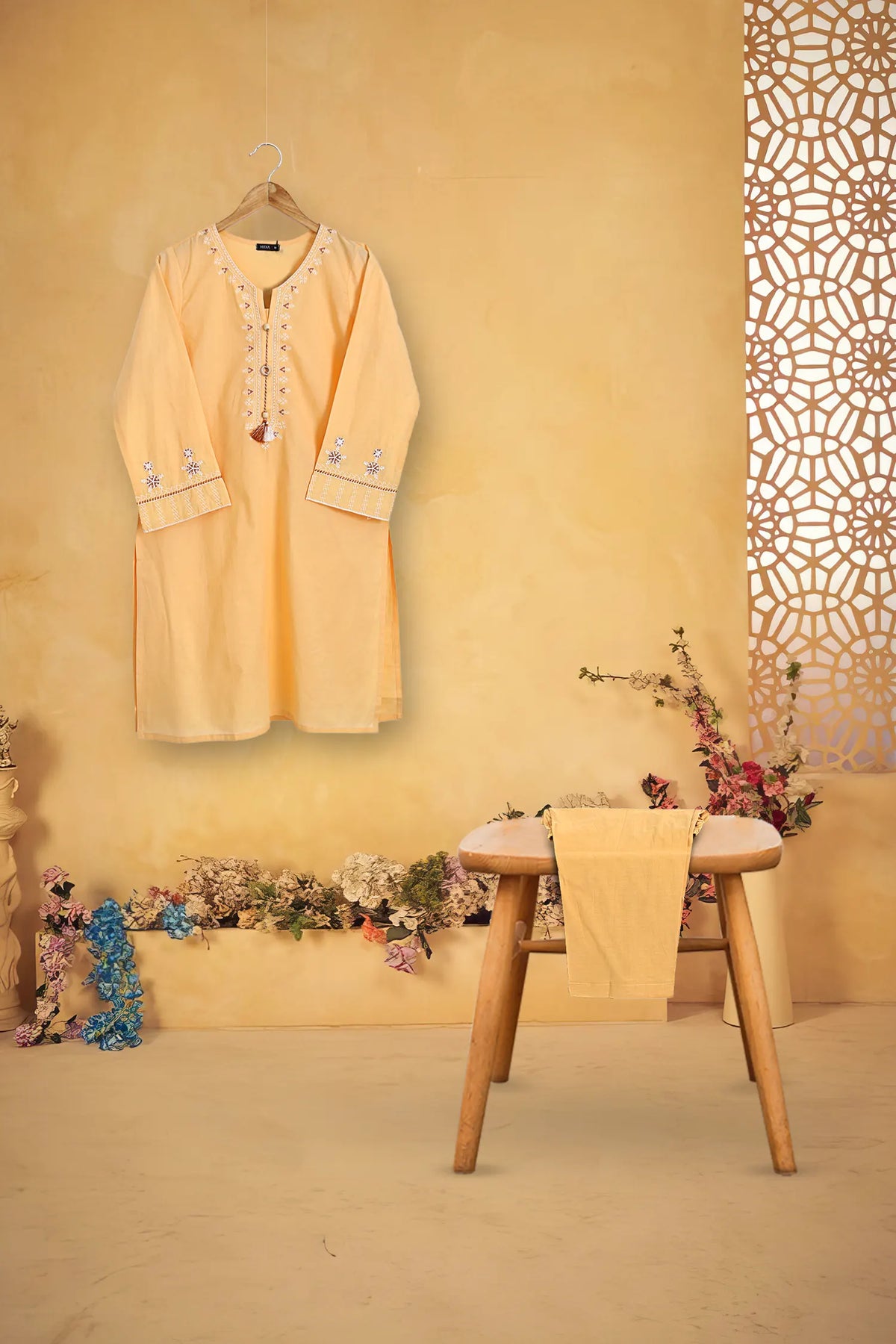 2 PIECE EMB LAWN SUIT