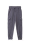 Girls Branded Terry Cargo Trouser - Grey