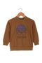 Boys Graphic V-Notch Sweatshirt BS-32- Brown