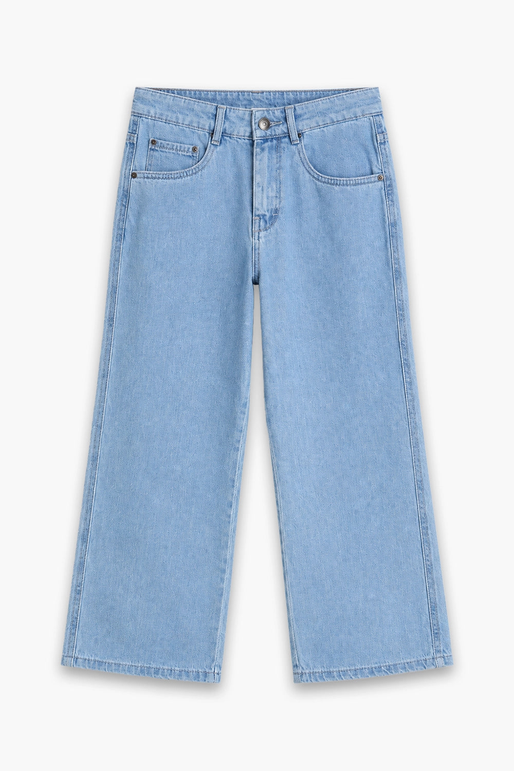 Boy Branded loose fit Denim Pant - L/BLUE