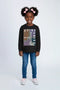Girls Branded Graphic T-Shirt F/S - Black