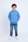 Boys Branded Pullover Hoodie - Blue