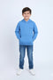 Boys Branded Pullover Hoodie - Blue
