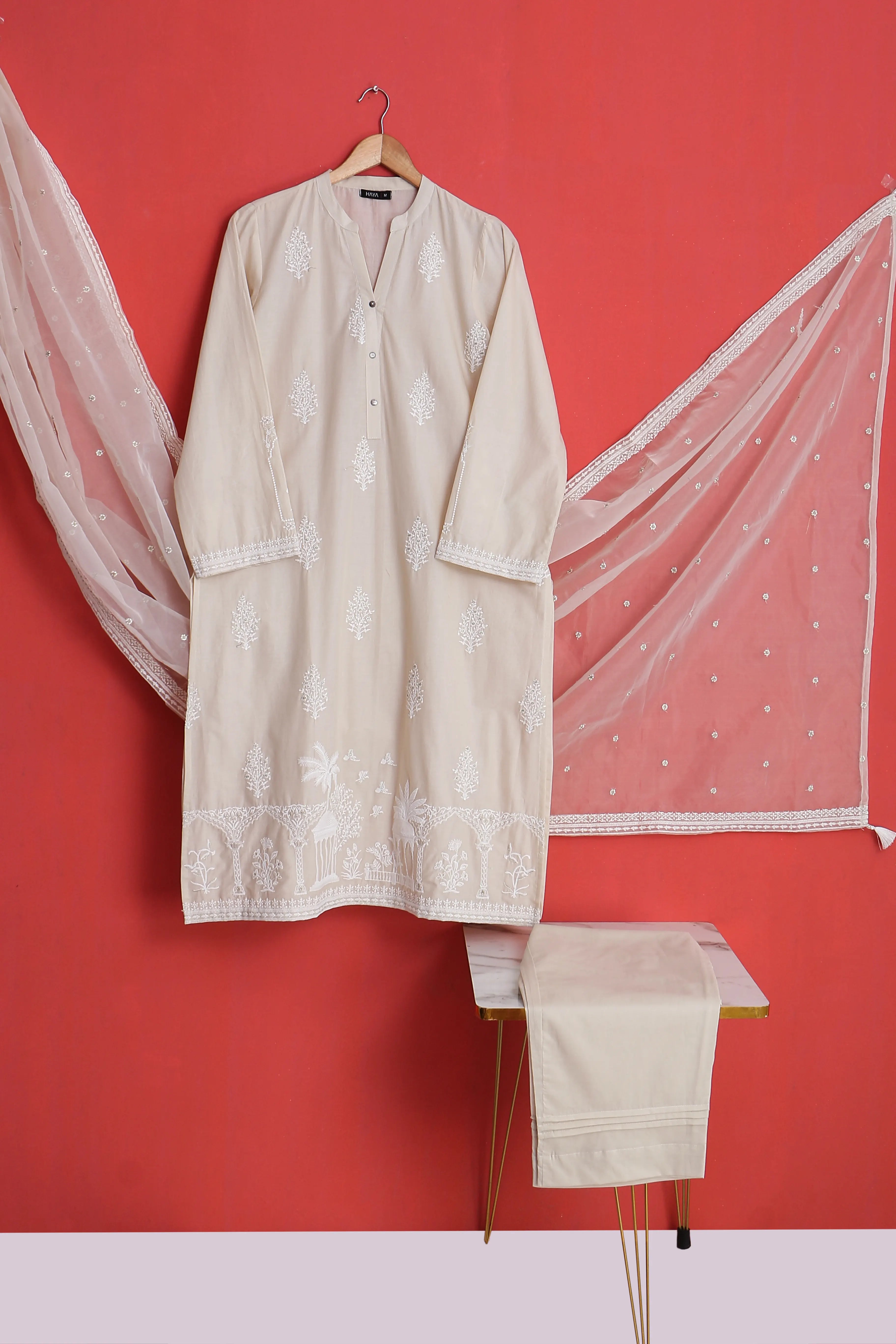 3 PIECE LAWN EMB SUITS