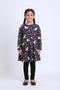 Girl Branded Graphic Frock - Navy