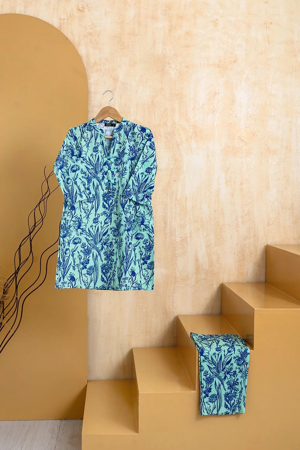 2 PIECE PRINTED KHADDAR SUIT