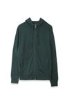 Men Branded terry Zipper Hoodie - D/Green