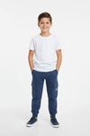 Boys Brand DNYK Fleece Cargo Trouser - Dusty Blue