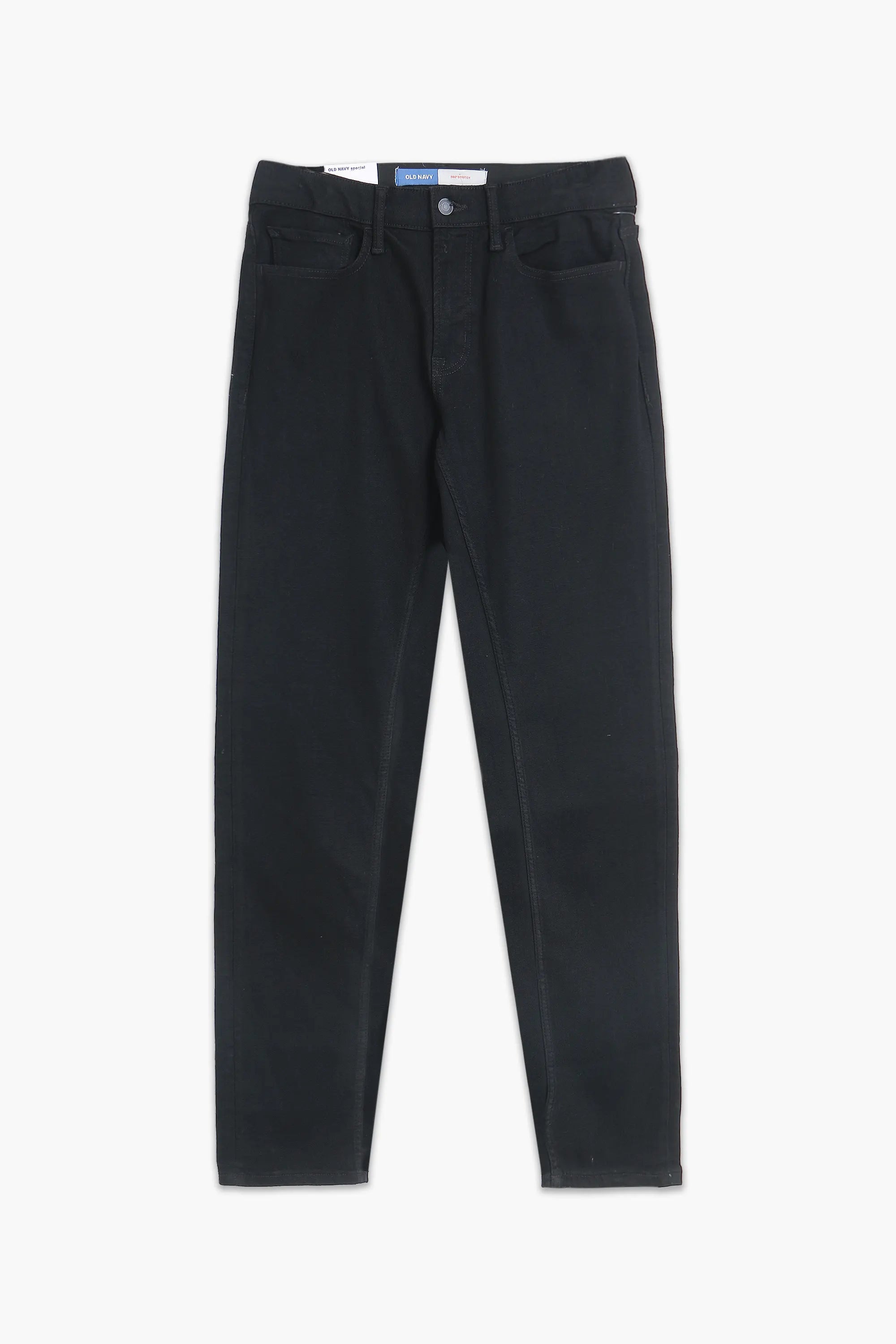 Man Old Navy Straight Fit Denim Jeans - Black