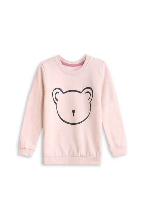 Girls Branded Graphic Sweatshirt - L/Pink