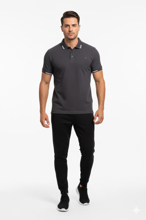 Jacquard Collar Polo