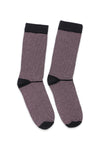 Men Stripes Long Socks - Pink & Black