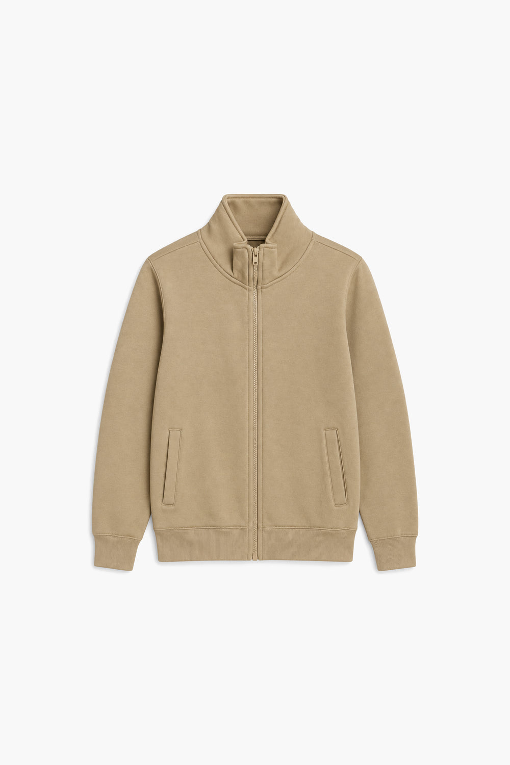 Men Branded Zipper - Camel