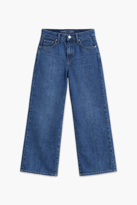 Girls Branded Wide Leg Jeans  - M/Blue