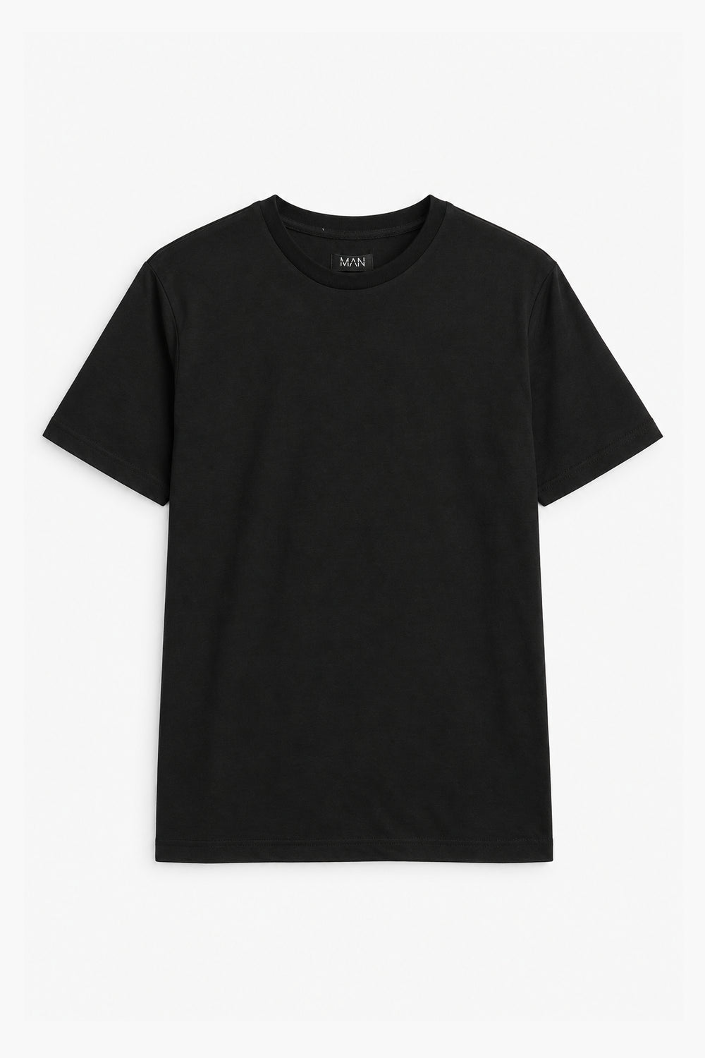 Men Branded Basic T-Shirt - Black