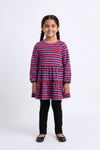 Girl Branded Graphic Frock - Multi