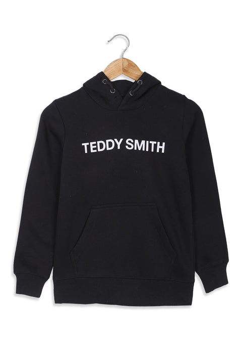 Boys Branded Graphic Fleece Hoodie - Black