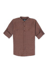 Boys Casual Dobby Shirt BCS24-1 - Brown