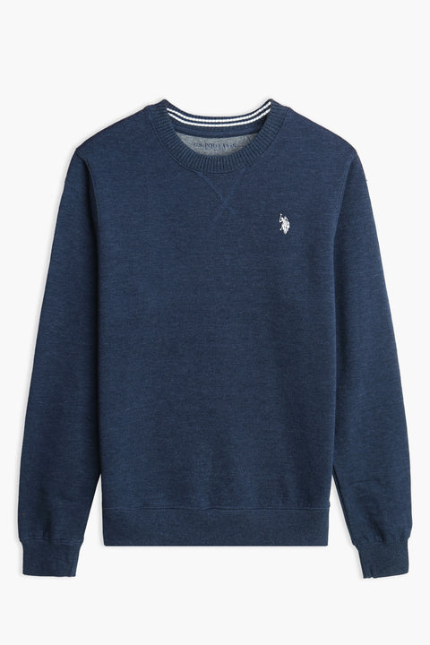 Men Branded Basic Sweatshirt - D/Blue