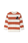 Boys Branded Lining Sweatshirt - Orange And White