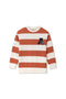 Boys Branded Lining Sweatshirt - Orange And White