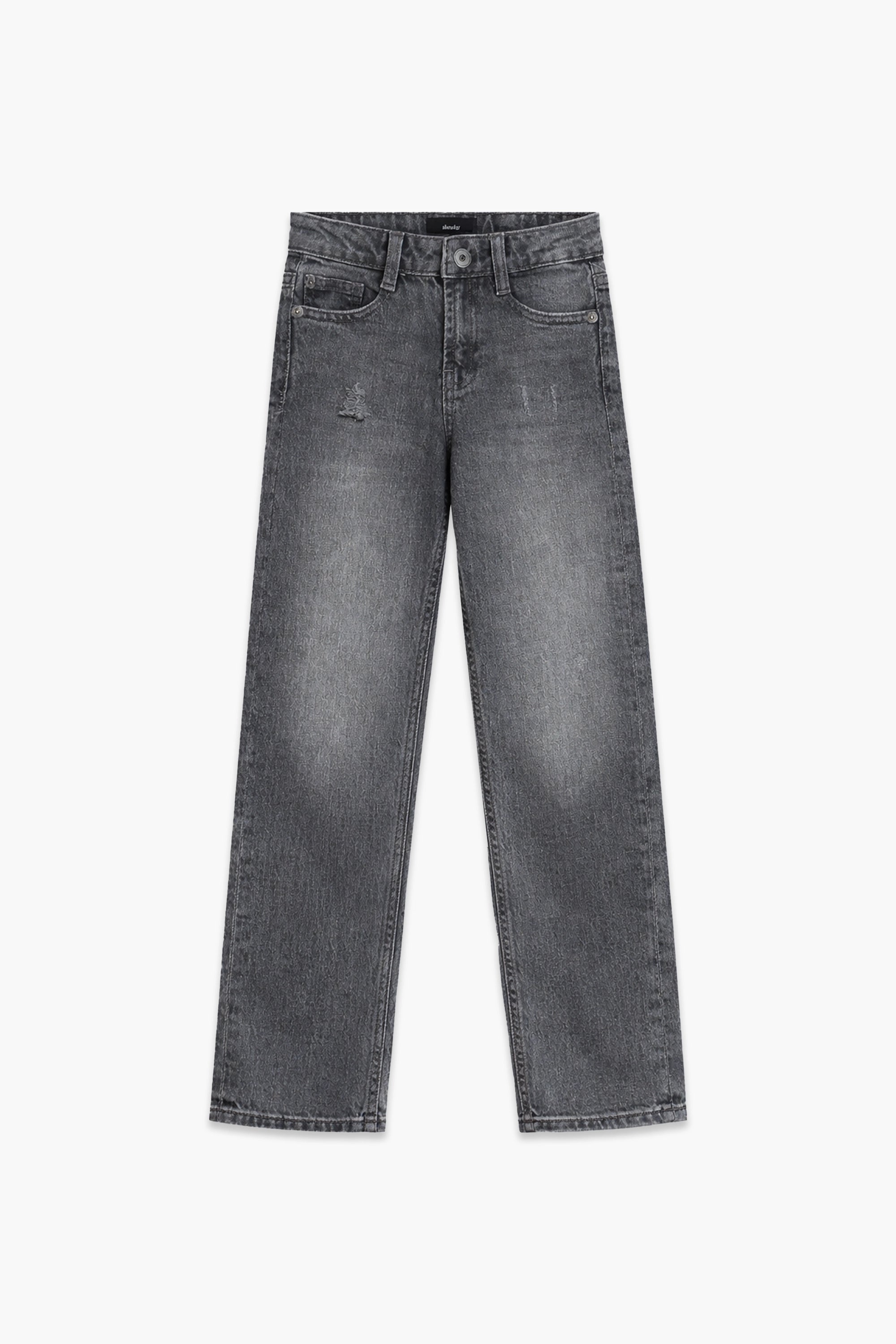 Boy Branded Straight fit Denim Pant - Grey