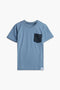 Boys Branded basic T-Shirt - Dusty Blue