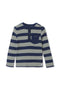 Boy Branded Lining Tee F/S - Navy and Green