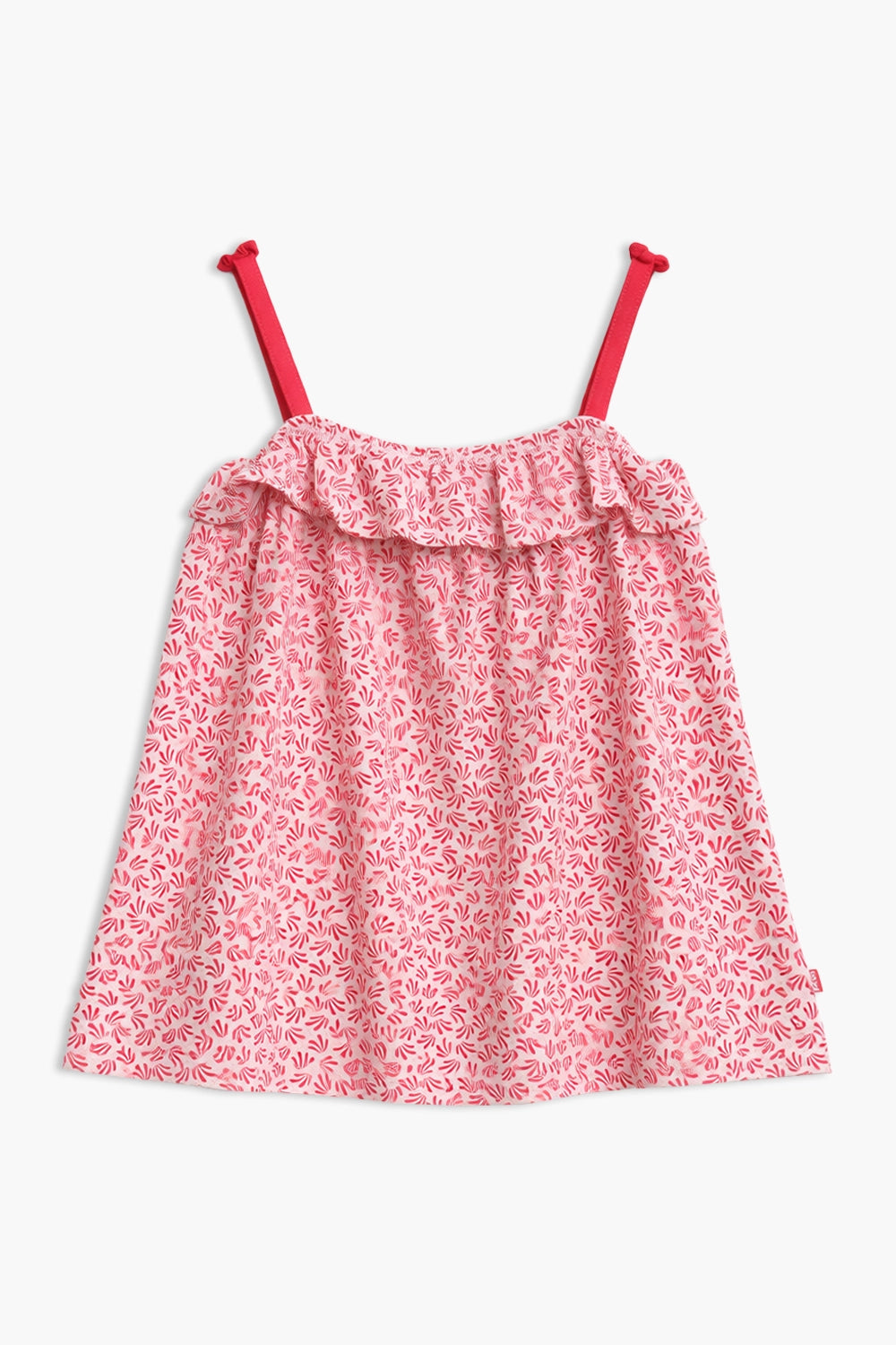 Girls Branded Graphic Short Tunic - Red