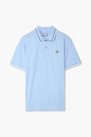 Men Branded Tipping Polo - Sky Blue