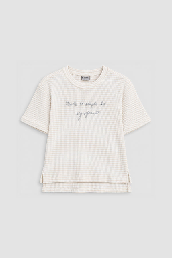 Girls Graphic T-Shirt - L/Peach